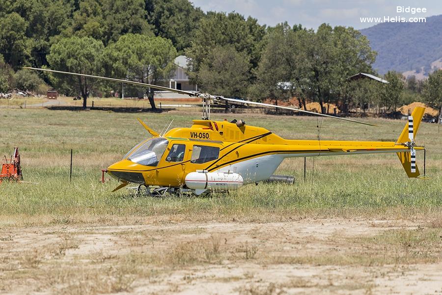 Helicopter Bell CH-136 Kiowa Serial 44064 Register VH-OSO N6347Q 136264 used by Canadian Armed Forces. Built 1972. Aircraft history and location