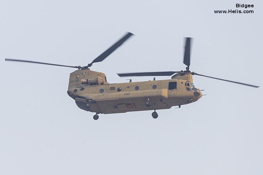 Helicopter Boeing CH-47F Chinook Serial M.8448 Register A15-308 used by Australian Army Aviation (Australian Army). Aircraft history and location
