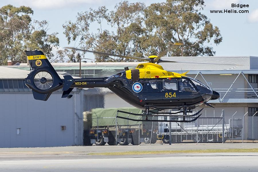 Helicopter Airbus EC135T2+ Serial 1242 Register N52-014 used by Fleet Air Arm (RAN) RAN (Royal Australian Navy). Aircraft history and location
