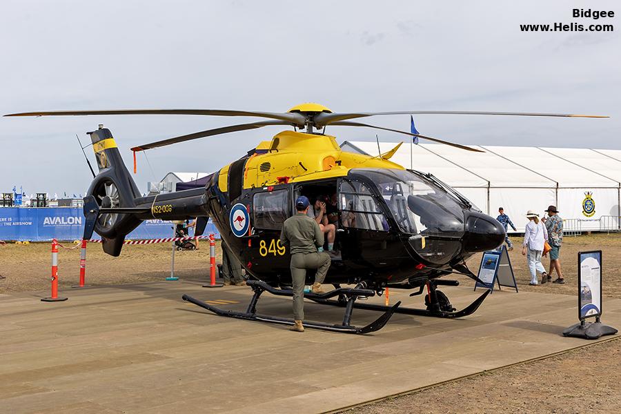 Helicopter Airbus EC135T2+ Serial 1232 Register N52-009 used by Fleet Air Arm (RAN) RAN (Royal Australian Navy). Aircraft history and location
