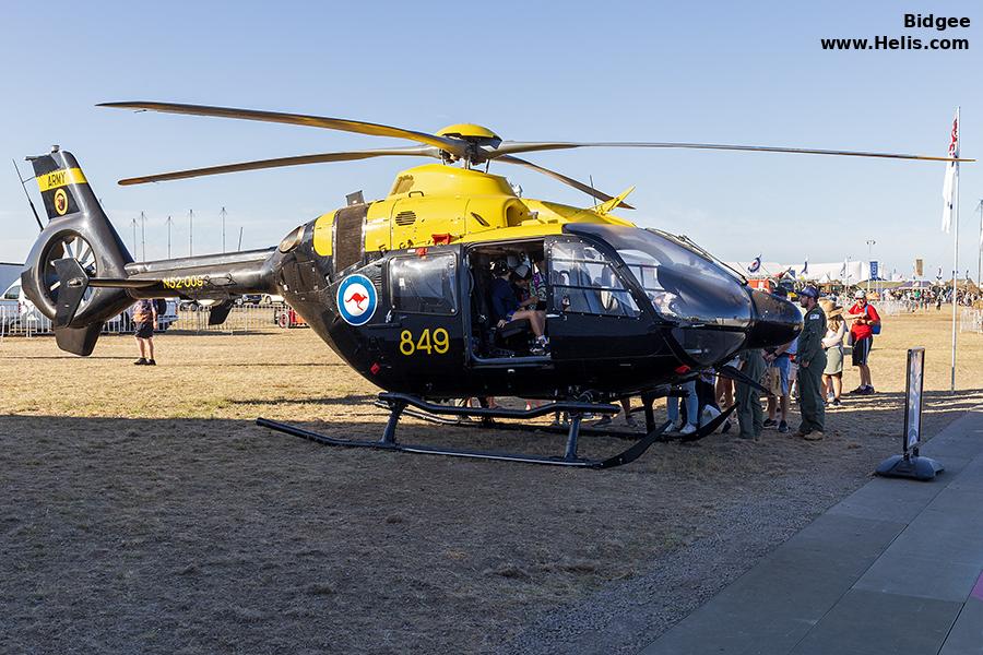 Helicopter Airbus EC135T2+ Serial 1232 Register N52-009 used by Fleet Air Arm (RAN) RAN (Royal Australian Navy). Aircraft history and location