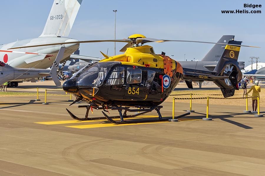 Helicopter Airbus EC135T2+ Serial 1242 Register N52-014 used by Fleet Air Arm (RAN) RAN (Royal Australian Navy). Aircraft history and location