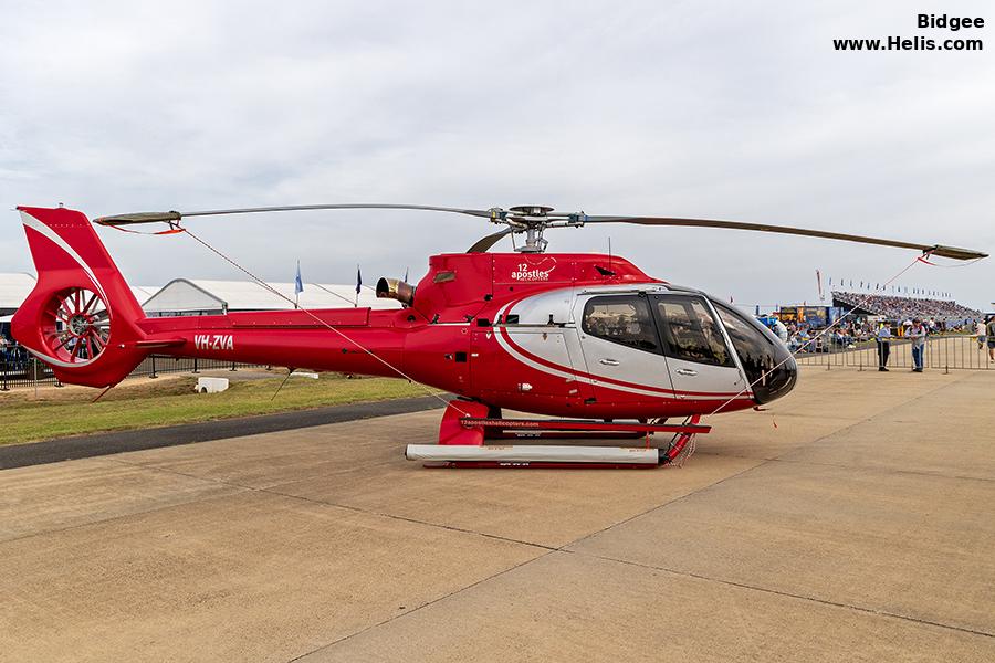 Helicopter Airbus H130 Serial 9615 Register VH-ZVA. Built 2024. Aircraft history and location