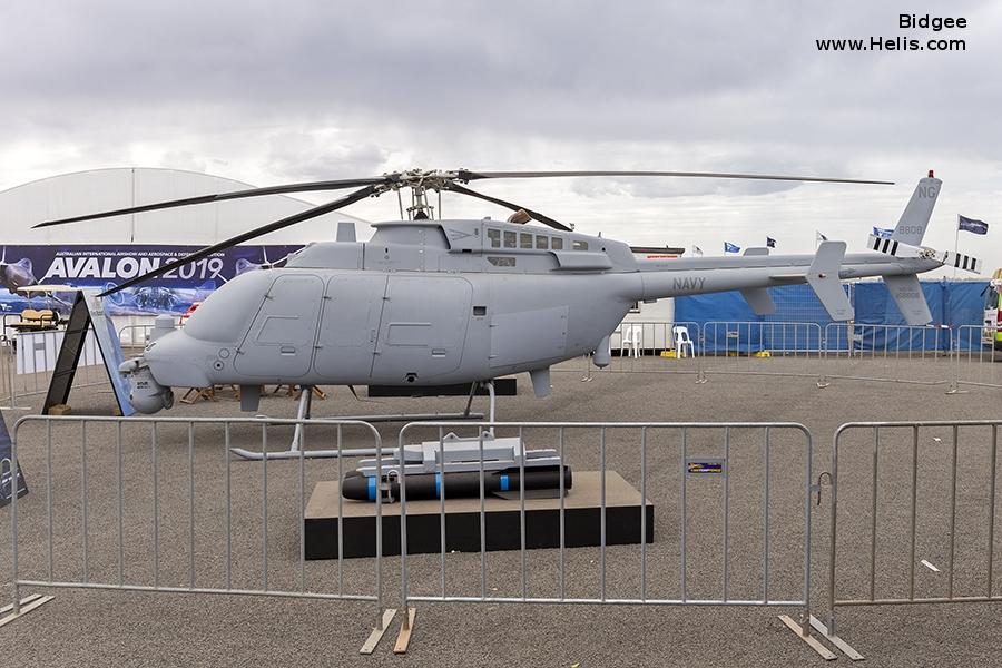 Helicopter Northrop-Grumman MQ-8C Fire Scout Serial 03 Register 168808 used by US Navy USN. Aircraft history and location