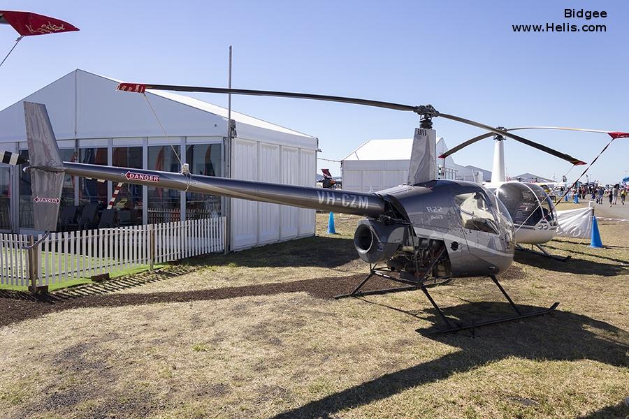 Helicopter Robinson R22 Beta Serial 4586 Register VH-CZM used by Fortescue Helicopters ,Heliflite Australia. Built 2012. Aircraft history and location