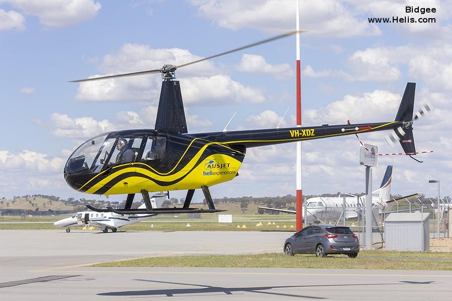 Helicopter Robinson R44 Raven II Serial 11885 Register VH-XDZ. Built 2007. Aircraft history and location
