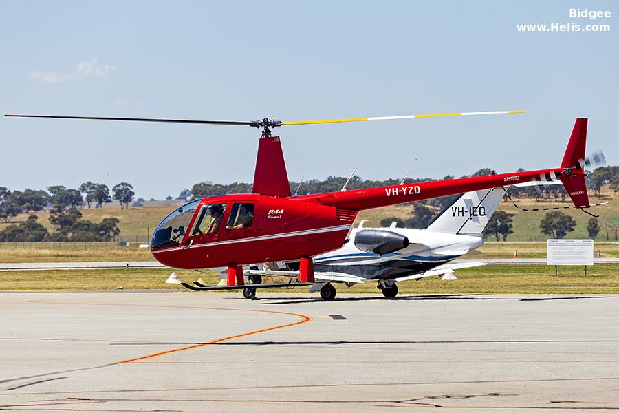 Helicopter Robinson R44 Raven Serial 2229 Register VH-YZD. Built 2012. Aircraft history and location
