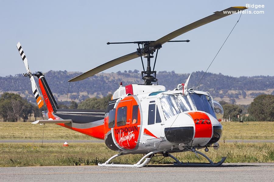 Helicopter Bell UH-1H Iroquois Serial 9385 Register VH-OXE N37TV 67-17187 used by TVA (Tennessee Valley Authority) ,US Army Aviation Army. Built 1967. Aircraft history and location