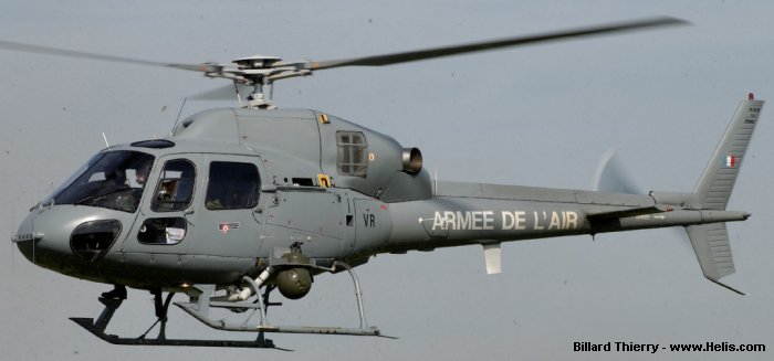 Helicopter Aerospatiale AS555AN Fennec 2 Serial 5448 Register 5448 used by Armée de l'Air (French Air Force). Built 1990. Aircraft history and location