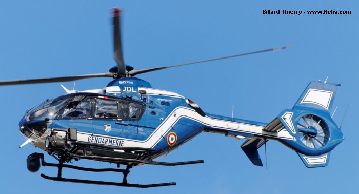 Helicopter Eurocopter EC135T2+ Serial 0867 Register F-MJDL D-HECG used by Gendarmerie Nationale (French National Gendarmerie) ,Eurocopter Deutschland GmbH (Eurocopter Germany). Built 2010. Aircraft history and location
