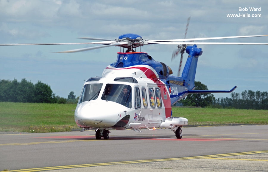 Helicopter AgustaWestland AW139 Serial 41378 Register G-CIKO N603SM used by Bristow ,AgustaWestland Philadelphia (AgustaWestland USA). Built 2014. Aircraft history and location