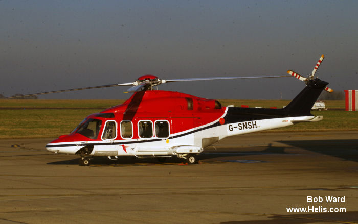 Helicopter AgustaWestland AW139 Serial 31474 Register PH-EUK G-SNSH VP-CHF G-LLOV used by CHC Helicopters Netherlands bv CHC NL ,CHC Scotia ,CHC Cayman Islands. Built 2013. Aircraft history and location