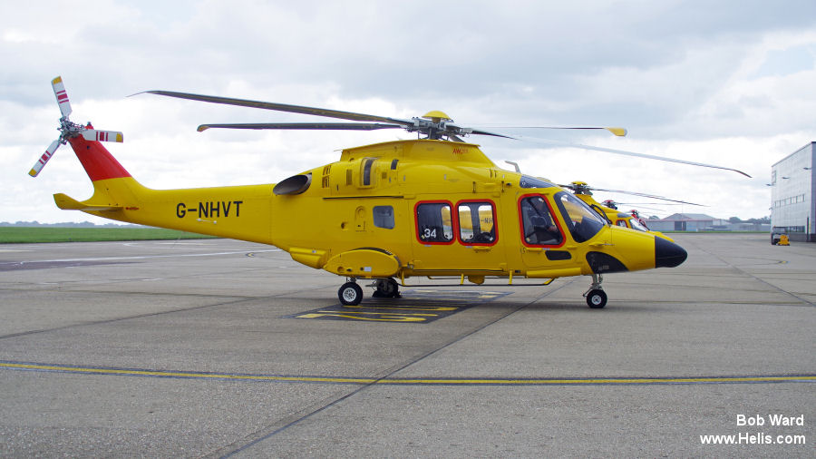 Helicopter AgustaWestland AW169 Serial 69134 Register G-NHVT I-EASK used by NHV Helicopters Ltd NHV UK ,Milestone Aviation. Built 2021. Aircraft history and location