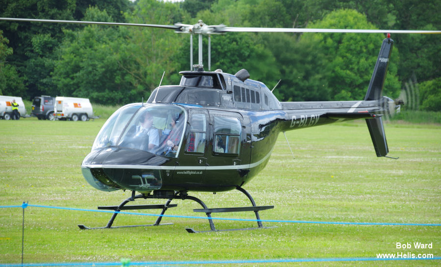 Helicopter Bell 206B-2 Jet Ranger Serial 982 Register G-BLGV 5B-JSB C-FDYL CF-DYL. Built 1973. Aircraft history and location