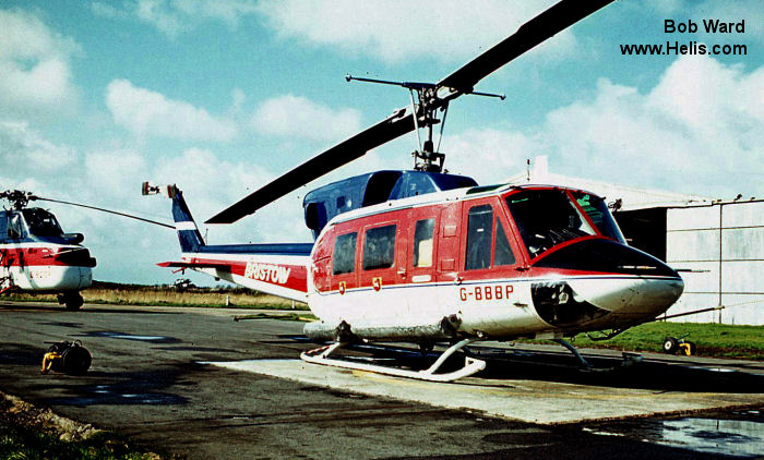 Helicopter Bell 212 Serial 30577 Register PK-HCJ G-BBBP N58027 used by Bristow Masayu Helicopters BMH ,Bristow ,Bell Helicopter. Built 1973. Aircraft history and location
