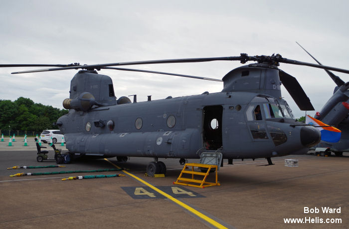 Helicopter Boeing CH-47F Chinook Serial M.8890 Register D-890 N1004W used by Koninklijke Luchtmacht RNLAF (Royal Netherlands Air Force) ,Boeing Helicopters. Built 2007. Aircraft history and location