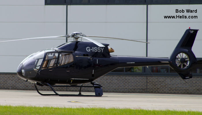 Helicopter Eurocopter EC120B Serial 1236 Register SE-JLN G-ISSY G-CBCG used by McAlpine Helicopters. Built 2001. Aircraft history and location