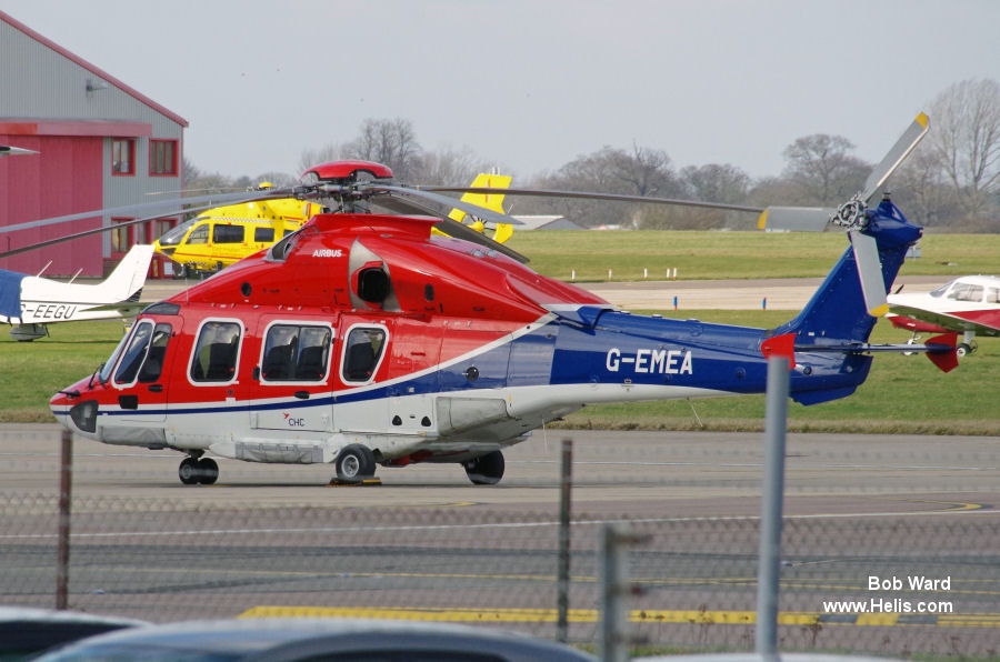 Helicopter Airbus H175 Serial 5024 Register G-MCSN G-EMEA used by Offshore Helicopter Services OHS ,Babcock International Babcock ,CHC Scotia. Built 2016. Aircraft history and location