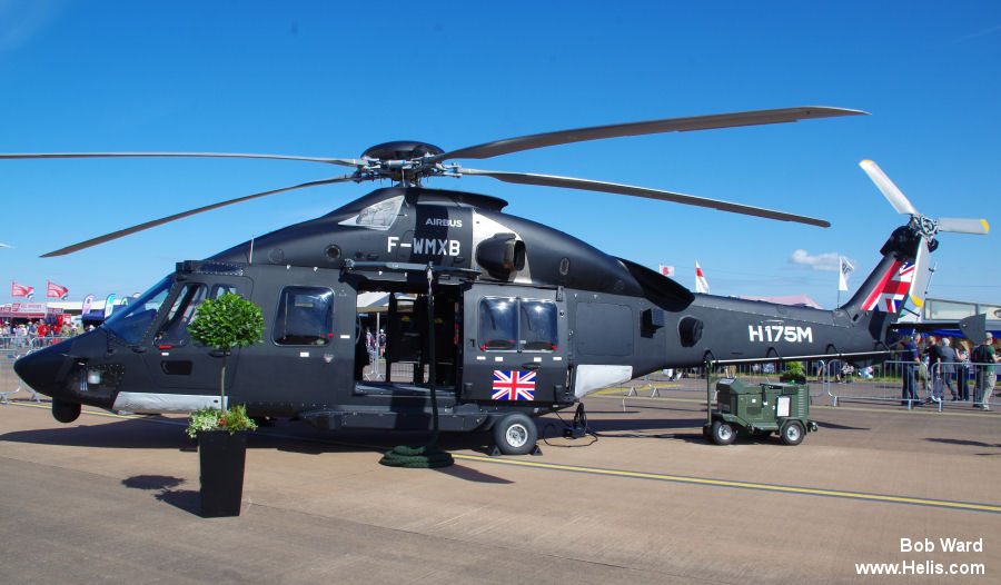 Helicopter Airbus H175M Serial  Register F-WMXB used by Airbus Helicopters UK ,Airbus Helicopters France. Aircraft history and location