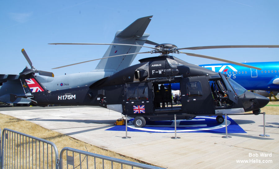 Helicopter Airbus H175M Serial  Register F-WMXB used by Airbus Helicopters UK ,Airbus Helicopters France. Aircraft history and location