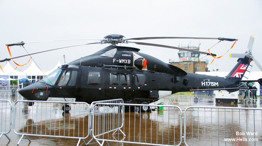 Helicopter Airbus H175M Serial  Register F-WMXB used by Airbus Helicopters UK ,Airbus Helicopters France. Aircraft history and location