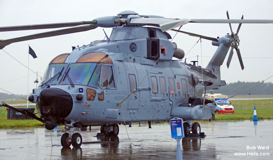 Helicopter AgustaWestland AW101 611 Serial 50267 Register MM81871 used by Aeronautica Militare Italiana AMI (Italian Air Force). Built 2019. Aircraft history and location