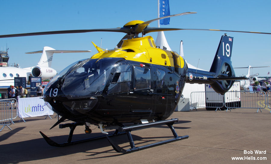 Helicopter Airbus H135 / EC135T3H Serial 2023 Register ZM519 G-CKEU D-HCBC used by Ministry of Defence (MoD) DHFS ,Airbus Helicopters UK ,Airbus Helicopters Deutschland GmbH (Airbus Helicopters Germany). Built 2017. Aircraft history and location