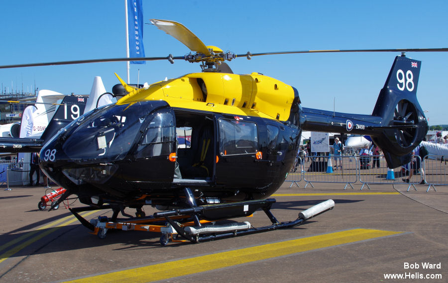 Helicopter Airbus H145D2 / EC145T2 Serial 20312 Register ZM498 G-CLKP used by Ministry of Defence (MoD) DHFS ,Airbus Helicopters UK. Built 2020. Aircraft history and location
