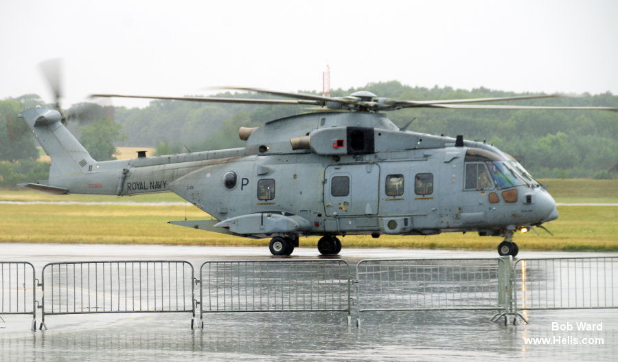 Helicopter AgustaWestland Merlin HC.3 Serial 50173 Register ZJ131 used by Fleet Air Arm RN (Royal Navy) ,Royal Air Force RAF. Built 2001 Converted to Merlin HC.4. Aircraft history and location