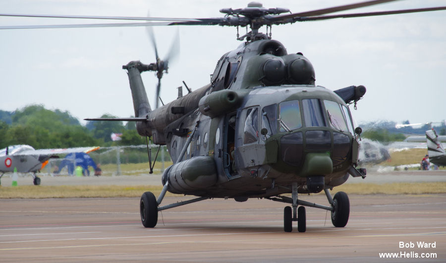 Helicopter Mil Mi-171Sh Serial 59489619813 Register 9813 used by Vzdušné síly AČR (Czech Air Force). Aircraft history and location