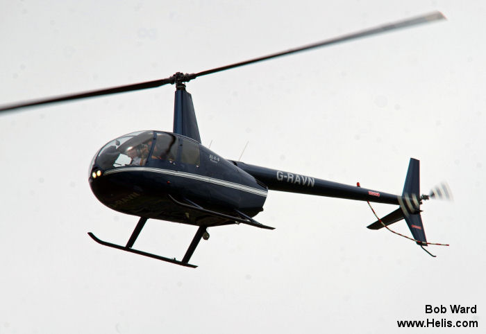 Helicopter Robinson R44 Raven Serial 1022 Register G-RAVN used by Heli Air Ltd. Built 2001. Aircraft history and location