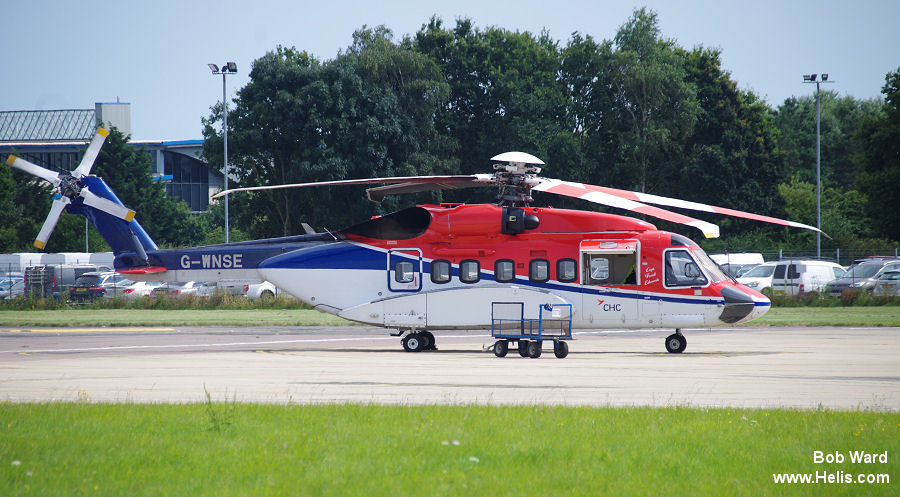 Helicopter Sikorsky S-92A Serial 92-0190 Register G-WNSE N190V used by CHC Scotia ,Sikorsky Helicopters. Built 2012. Aircraft history and location