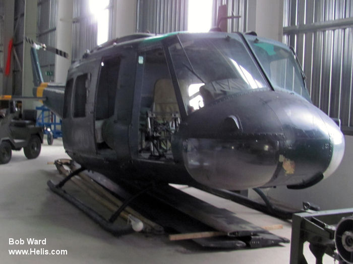 Helicopter Bell UH-1D Iroquois Serial 5232 Register 66-00749 D-HAQO used by US Army Aviation Army. Aircraft history and location