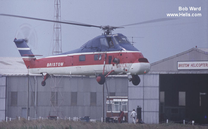 Helicopter Westland Wessex Mk.60 Serial wa462 Register G-ATCA used by Bristow ,Westland. Built 1965. Aircraft history and location