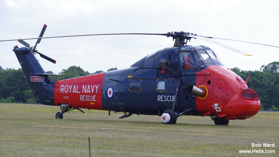 Helicopter Westland Wessex HU.5 Serial wa483 Register G-WSEX XT761 used by Fleet Air Arm RN (Royal Navy) ,Royal Marines RM. Built 1966. Aircraft history and location