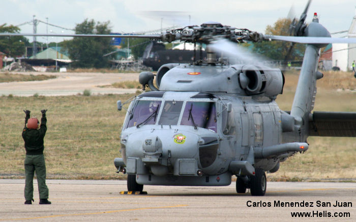 Helicopter Sikorsky S-70B-1 Seahawk Serial 70-483 Register HS.23-03 used by Arma Aerea de la Armada Española Marina (Spanish Navy). Aircraft history and location