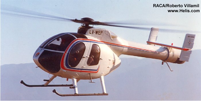 Helicopter McDonnell Douglas MD520N Serial LN039 Register LV-WEP. Built 1992. Aircraft history and location