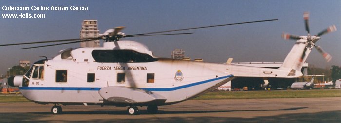 Helicopter Sikorsky S-61R Serial 61-763 Register BSH-72 used by Fuerza Aerea Argentina FAA (Argentine Air Force). Built 1975. Aircraft history and location