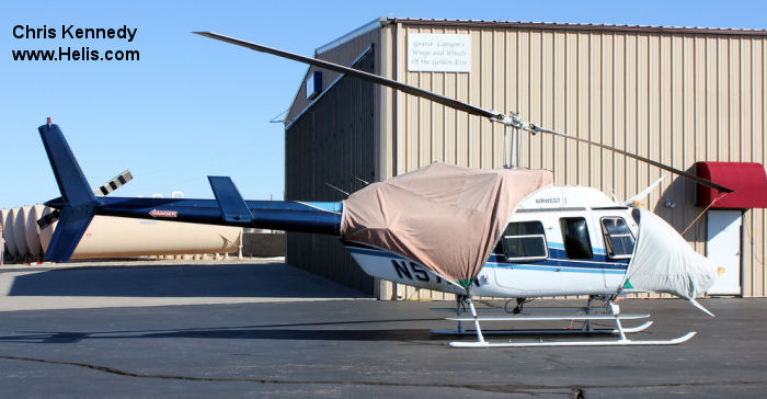 Helicopter Bell 206L-4 Long Ranger Serial 52004 Register N57AW TG-NOW TG-NOV N6057N used by Cochise County Sheriff Department ,Airwest Helicopters ,Bell Helicopter. Built 1992. Aircraft history and location
