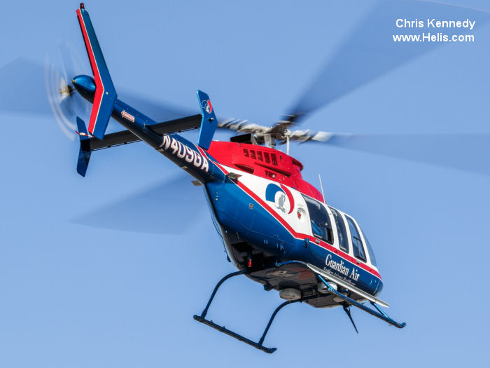 Helicopter Bell 407 Serial 53790 Register N409GA used by State of Arizona. Built 2007. Aircraft history and location