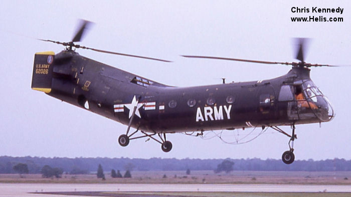 Helicopter Piasecki H-21C Serial C.188 Register 56-2026 used by US Army Aviation Army. Aircraft history and location