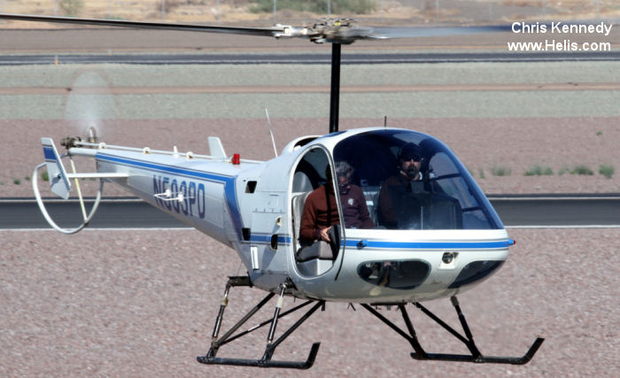 Helicopter Enstrom F-28F Serial 813 Register N503PD used by Airwest Helicopters. Aircraft history and location