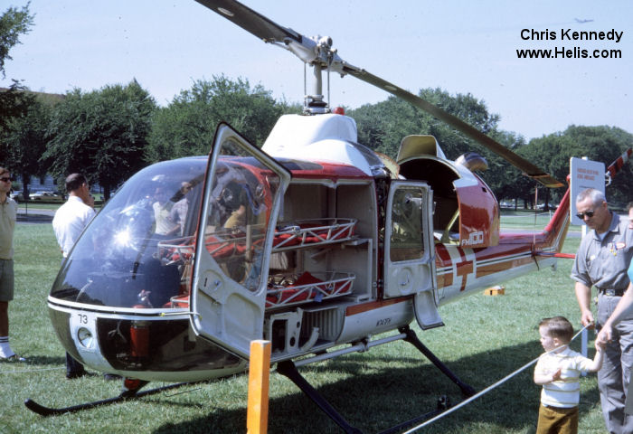 Helicopter Fairchild-Hiller FH-1100 Serial 73 Register N35HA N747FH. Built 1967. Aircraft history and location