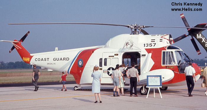 Helicopter Sikorsky HH-52A Sea Guard Serial 62-026 Register 1357 used by US Coast Guard USCG. Built 1962. Aircraft history and location
