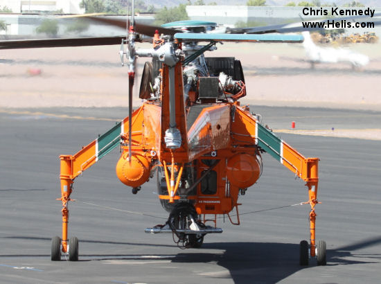 Helicopter Sikorsky CH-54B Tarhe Serial 64-091 Register N179AC C-GFAH 69-18483 used by Erickson ,Canadian Air Crane ,US Army Aviation Army. Built 1969. Aircraft history and location