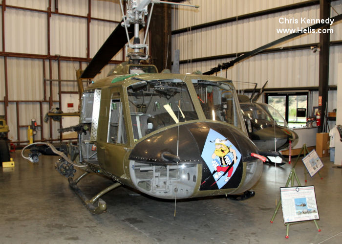 Helicopter Bell UH-1B Iroquois Serial 604 Register N832M 62-02084 used by US Army Aviation Army. Aircraft history and location