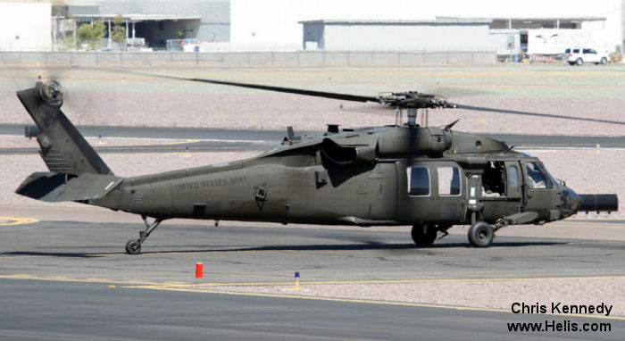 Helicopter Sikorsky UH-60L Black Hawk Serial 70-2500 Register 98-26809 used by US Army Aviation Army. Aircraft history and location