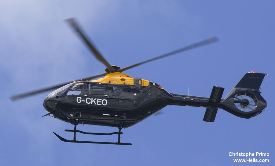 Helicopter Airbus H135 / EC135T3H Serial 2021 Register ZM518 G-CKEO D-HCBA used by Ministry of Defence (MoD) DHFS ,Airbus Helicopters UK ,Airbus Helicopters Deutschland GmbH (Airbus Helicopters Germany). Built 2017. Aircraft history and location