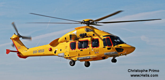 Helicopter Airbus Helicopters H175 / EC175 Serial 5006 Register OY-HHV OO-NSD used by DanCopter ,NHV NHV Aberdeen. Aircraft history and location