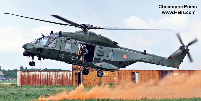 Helicopter NH Industries NH90 TTH Serial 1257 Register F-ZWBE RN05 used by Eurocopter France Force Aérienne Belge (Belgian Air Force). Built 2012. Aircraft history